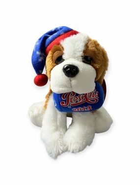 Fiesta Pepsi Cola Saint Bernard Plush 2013 Boyd Gaming Holiday Dog 8”